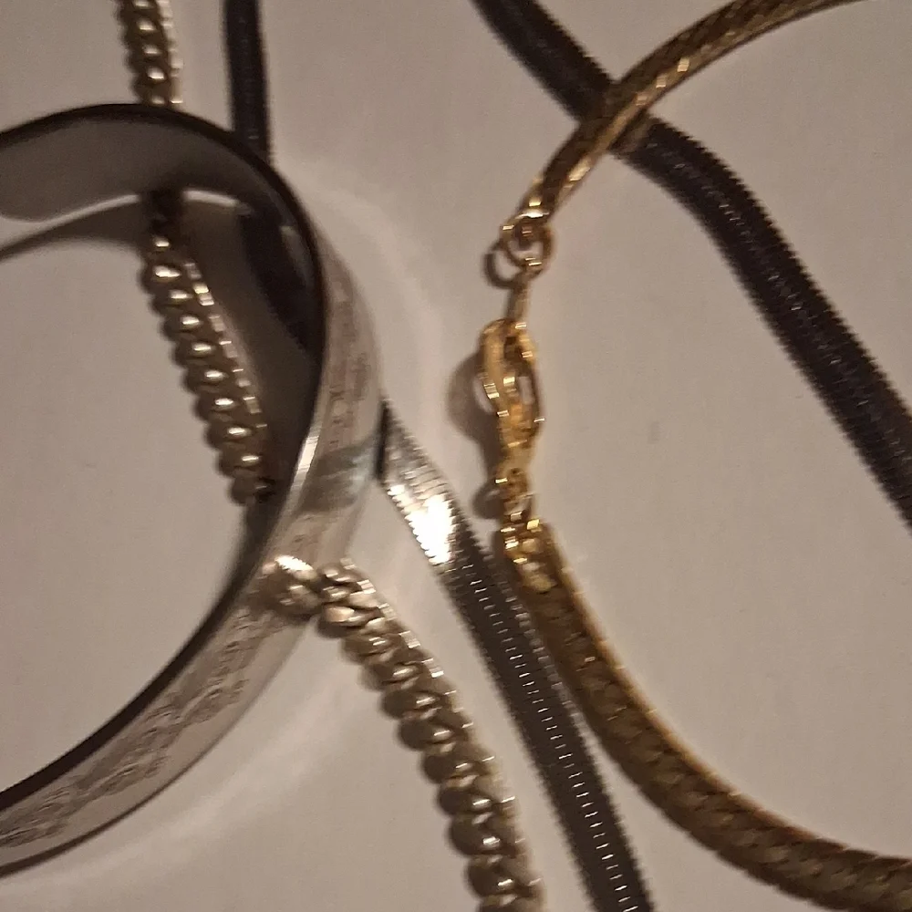 Men's Gold and Silver Bracelet Set